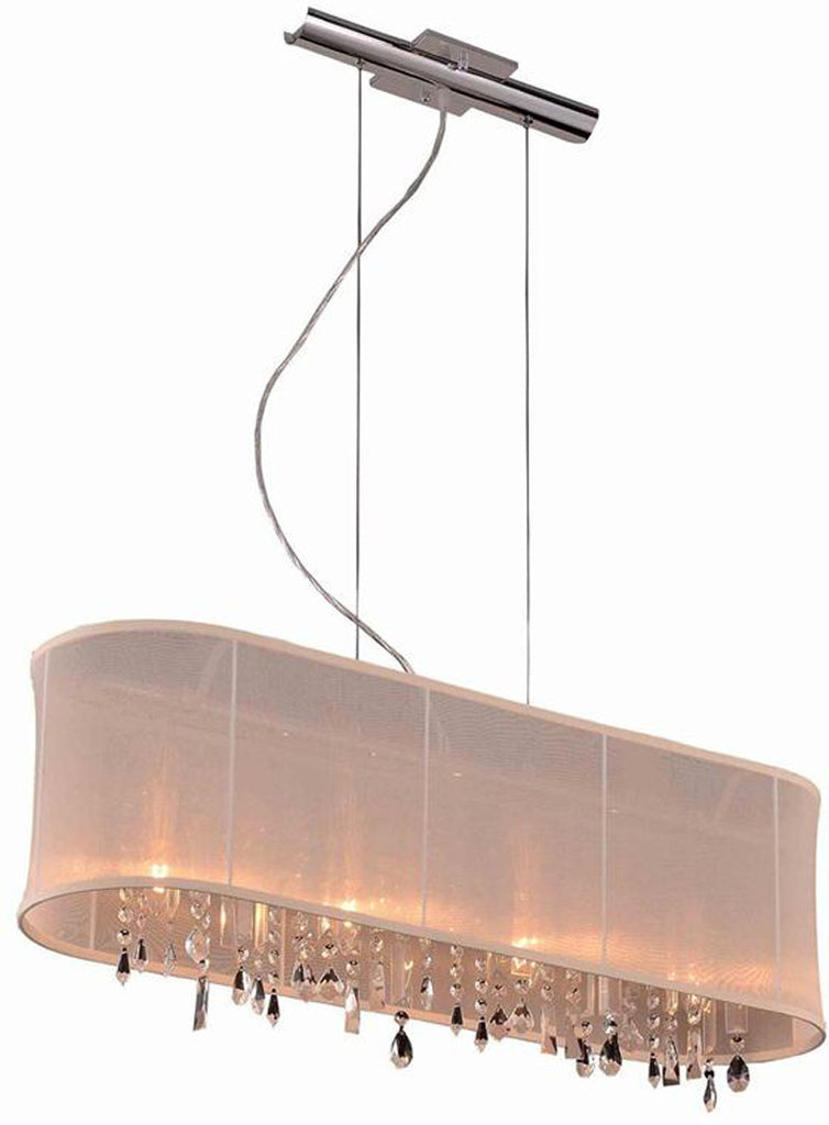 C121-3200D34C/RC By Elegant Lighting Harmony Collection 4 Light Pendent lamp Chrome Finish