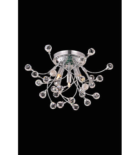 C121-3202F16C/RC By Elegant Lighting Optic Collection 3 Light Ceiling lamp Chrome Finish