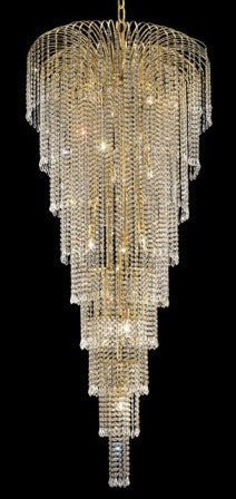 C121-6801G30G By Regency Lighting-Falls Collection Gold Finish 15 Lights Chandelier