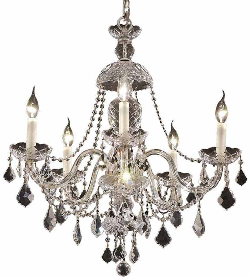 ZC121-7831D25C/EC By Regency Lighting - Alexandria Collection Chrome Finish 5 Lights Dining Room