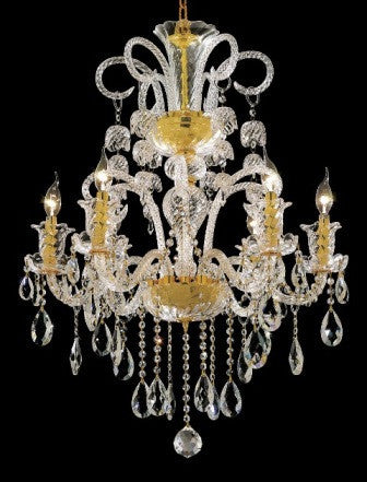 C121-7832D26G By Regency Lighting-Elizabeth Collection Gold Finish 6 Lights Chandelier