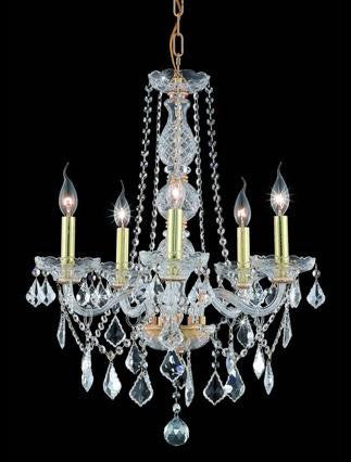 C121-7855D21G By Regency Lighting-Verona Collection Gold Finish 5 Lights Chandelier