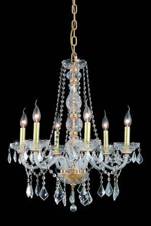 C121-7856D24G By Regency Lighting-Verona Collection Gold Finish 6 Lights Chandelier