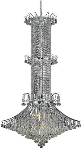 ZC121-V8008G44C/EC By Elegant Lighting - Toureg Collection Chrome Finish 20 Lights Foyer/Hallway