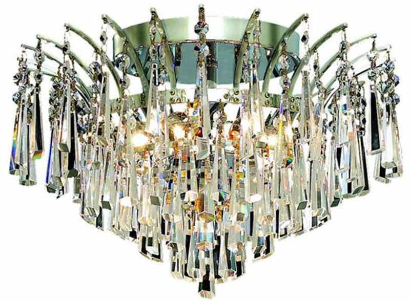 ZC121-8032F16C/EC By Regency Lighting - Victoria Collection Chrome Finish 6 Lights Flush Mount