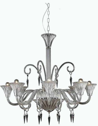 C121-8808D37CL/EC By Elegant Lighting - Symphony Collection 8 Lights Dining Room