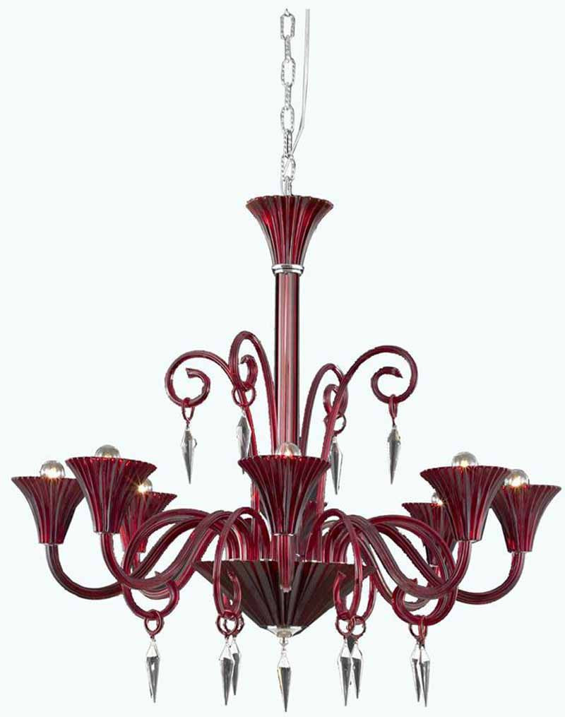 C121-8808D37RD/EC By Elegant Lighting - Symphony Collection 8 Lights Dining Room