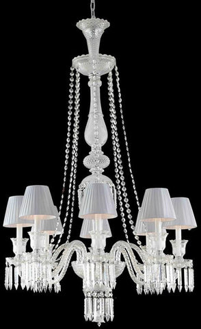 ZC121-8908D32C/EC+SH By Regency Lighting - Majestic Collection Chrome Finish 8 Lights Dining Room