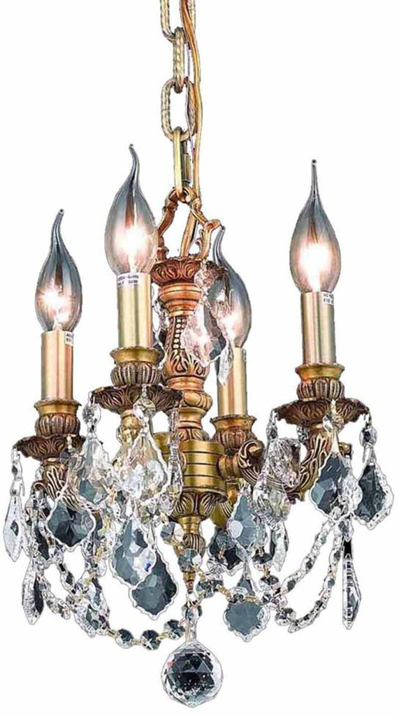 ZC121-9104D10FG/EC By Regency Lighting - Lillie Collection French Gold Finish 4 Lights Pendant Lamp