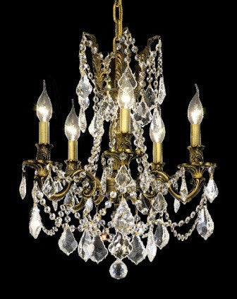 C121-9205D18AB By Regency Lighting-Rosalia Collection Antique Bronze Finish 5 Lights Chandelier