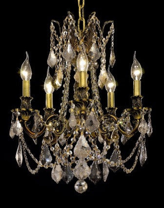 C121-9205D18AB-GT By Regency Lighting-Rosalia Collection Antique Bronze Finish 5 Lights Chandelier