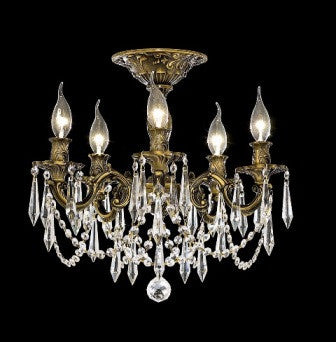 C121-9205F18AB By Regency Lighting-Rosalia Collection Antique Bronze Finish 5 Lights Chandelier