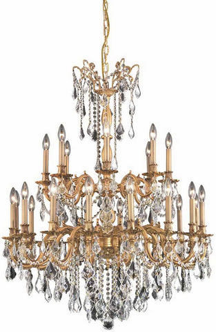 C121-9224G36FG/RC By Elegant Lighting Rosalia Collection 24 Light Foyer/Hallway French Gold Finish