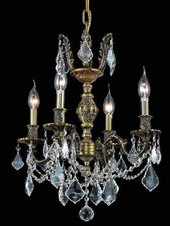 C121-9504D17AB By Regency Lighting-Marseille Collection Antique Bronze Finish 4 Lights Chandelier