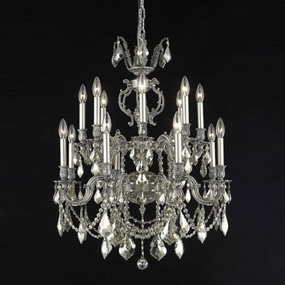 ZC121-9516D28DB/EC By Regency Lighting Marseille Collection 16 Lights Chandelier Dark Bronze Finish