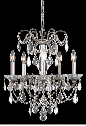 ZC121-9705D18PW/EC By Regency Lighting - Athena Collection Pewter Finish 5 Lights Pendant Lamp