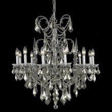 C121-9712D32DB/RC By Elegant Lighting Athena Collection 12 Lights Chandelier Dark Bronze Finish