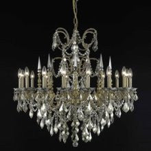 C121-9716D35DB/RC By Elegant Lighting Athena Collection 16 Lights Chandelier Dark Bronze Finish