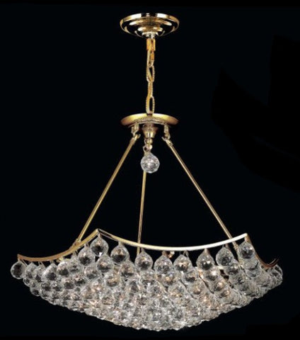 ZC121-V9802D26G/RC By Elegant Lighting Corona Collection 12 Light Chandeliers Gold Finish