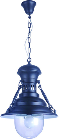 C121-PD1221 By Elegant Lighting - Industrial Collection Black Finish 1 Light Pendant lamp