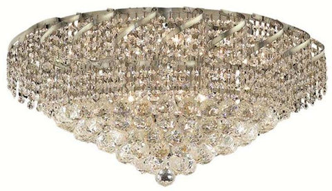 ZC121-VECA1F26C/EC By Elegant Lighting - Belenus Collection Chrome Finish 10 Lights Flush Mount