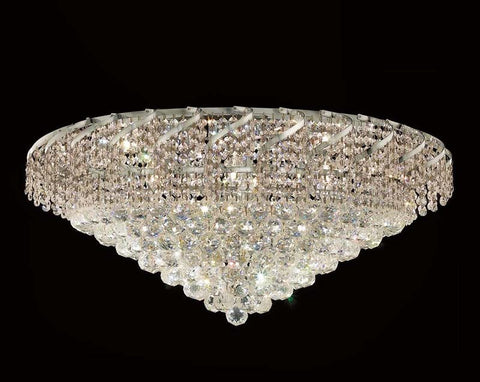 ZC121-VECA1F30C/RC By Elegant Lighting - Belenus Collection Chrome Finish 12 Lights Flush Mount