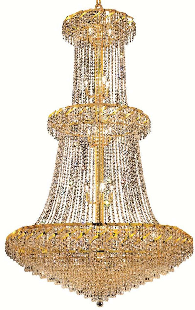 C121-ECA4G42G/RC By Elegant Lighting - Belenus Collection Gold Finish 32 Lights Foyer/Hallway