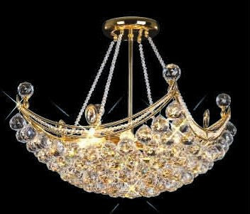 ZC121-V9800D20G By REGENCY - Corona Collection 24k Gold Finish Chandelier