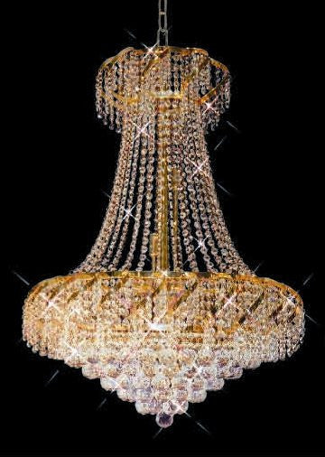 ZC121-VECA1D18G By REGENCY - Belenus Collection 24k Gold Plated Finish Chandelier