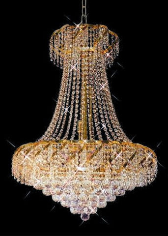 ZC121-VECA1D18G By REGENCY - Belenus Collection 24k Gold Plated Finish Chandelier