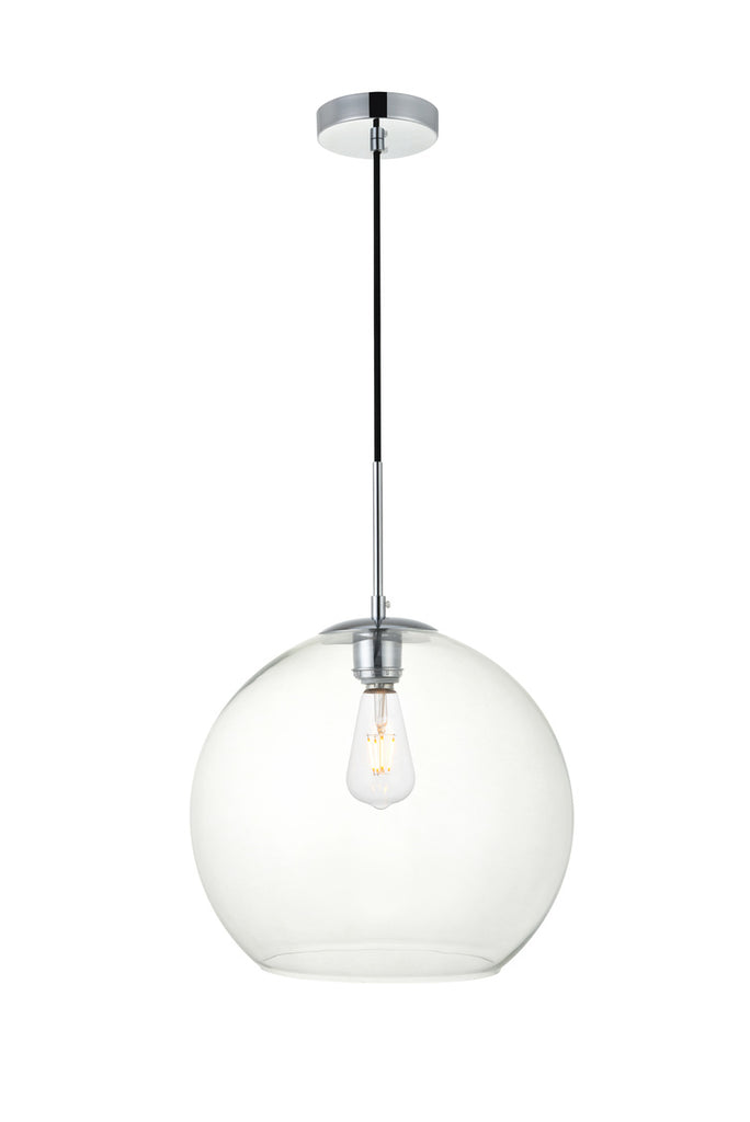 ZC121-LD2216C - Living District: Baxter 1 Light Chrome Pendant With Clear Glass