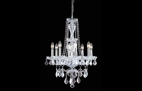 C121-7898D21C/RC - Regency Lighting: Giselle 8 light Chrome Chandelier Clear Royal Cut Crystal