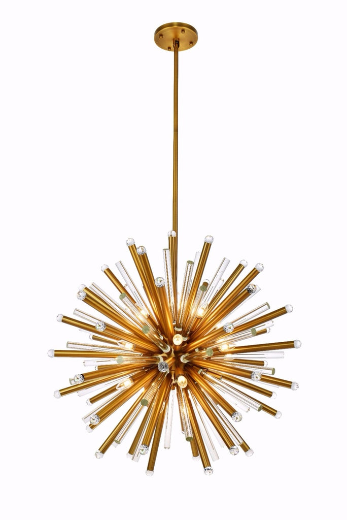 ZC121-1141G36BB - Urban Classic: Maxwell 21 light Burnished Brass Chandelier Clear Royal Cut Crystal