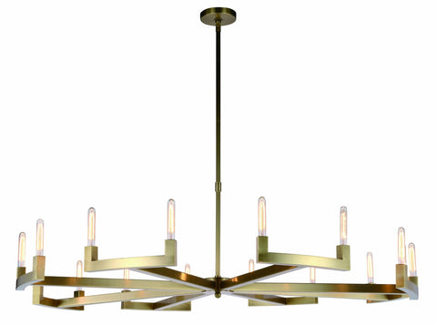 ZC121-1535G72BB - Urban Classic: Corsica 16 light Burnished Brass Chandelier