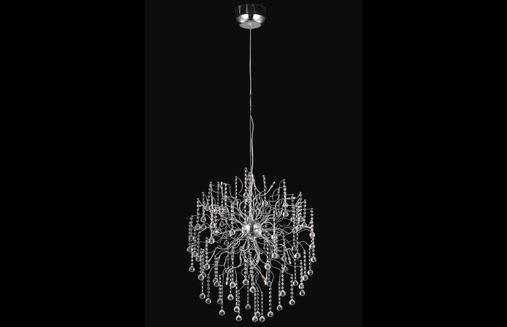 C121-2075D28C/RC - Regency Lighting: Astro 15 light Chrome Chandelier Clear Royal Cut Crystal