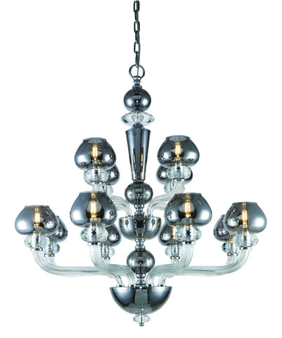 ZC121-7874G34SS - Regency Lighting: Prescott 12 Light Silver Shade Chandelier