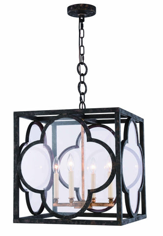 ZC121-1526D18ACCG - Urban Classic: Trinity 4 light Aged Copper Pendant