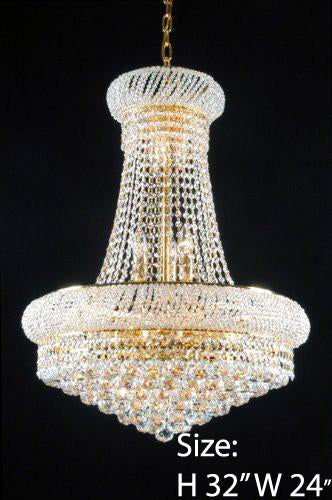 Swarovski Crystal Trimmed Chandelier New French Empire Crystal Chandelier 24X32 - F93-Cg/542/15Sw