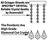 Swarovski Crystal Trimmed Chandelier 19th C. Baroque Iron & Crystal Chandelier Lighting- Dressed with Jet Black Crystals Great for Kitchens, Bathrooms, Closets, and Dining Rooms H 19" x W 26" - G83-B97/994/6SW